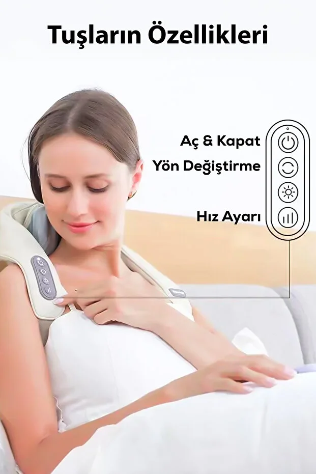 İnsan Eli Hissi Veren Şarjlı Masaj Aleti – Ovmalı, Boyun, Sırt Ve Bacak Masaj Cihazı